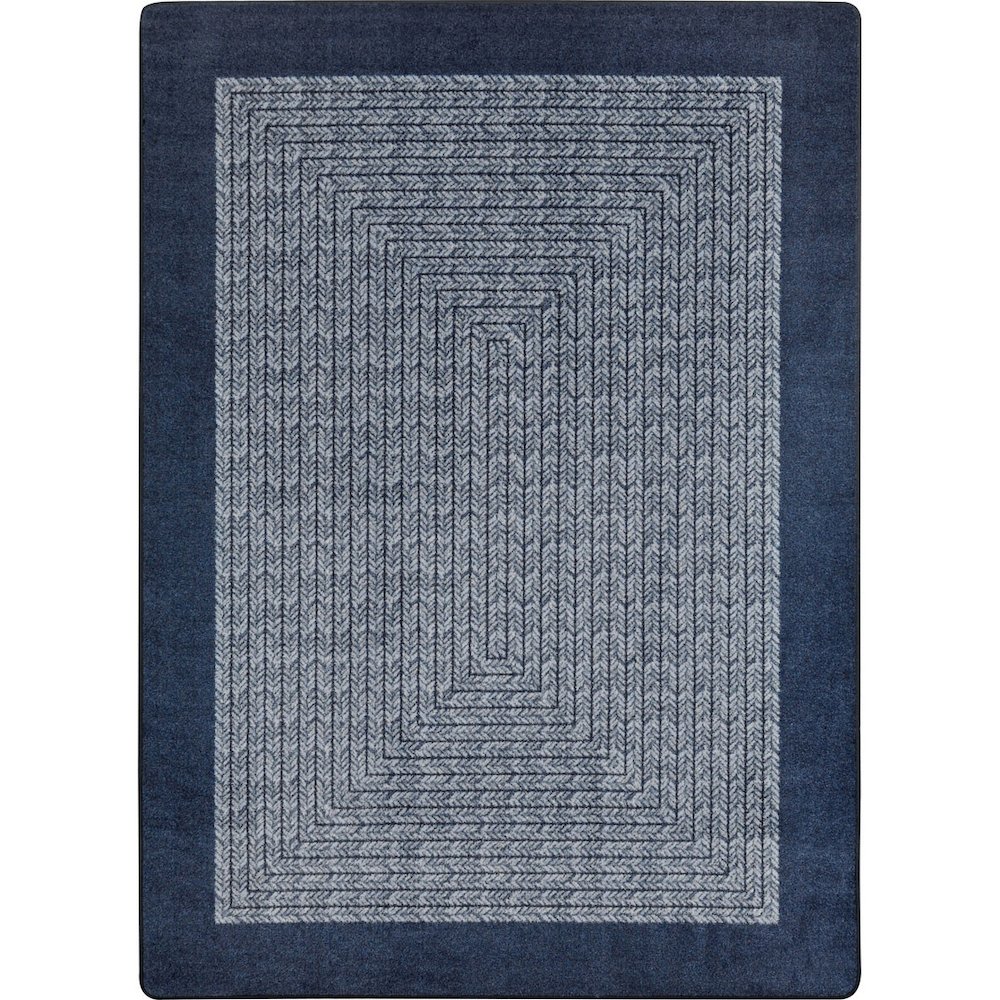 Kid Essentials Like Home 5'4" x 7'8" Area Rug in Color Navy. Picture 1