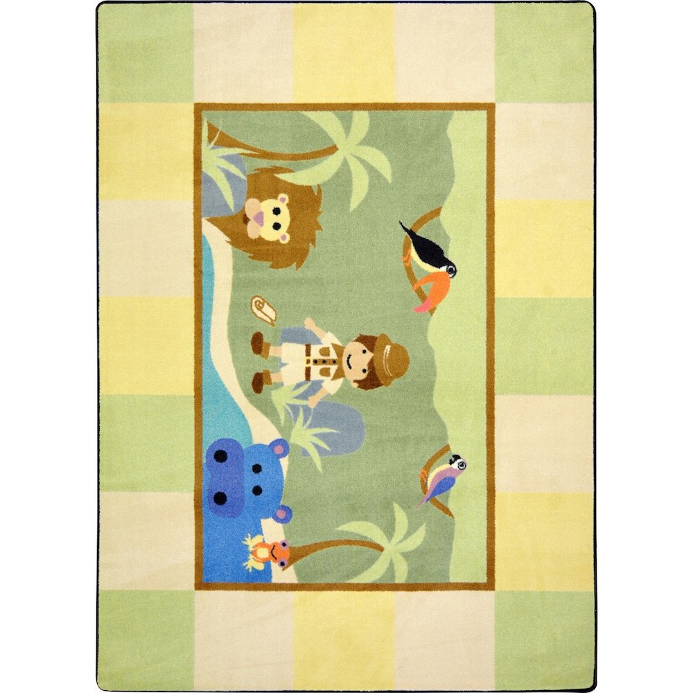 Kid Essentials Lil' Explorer 5'4" x 7'8" Area Rug in Color Multi. Picture 1
