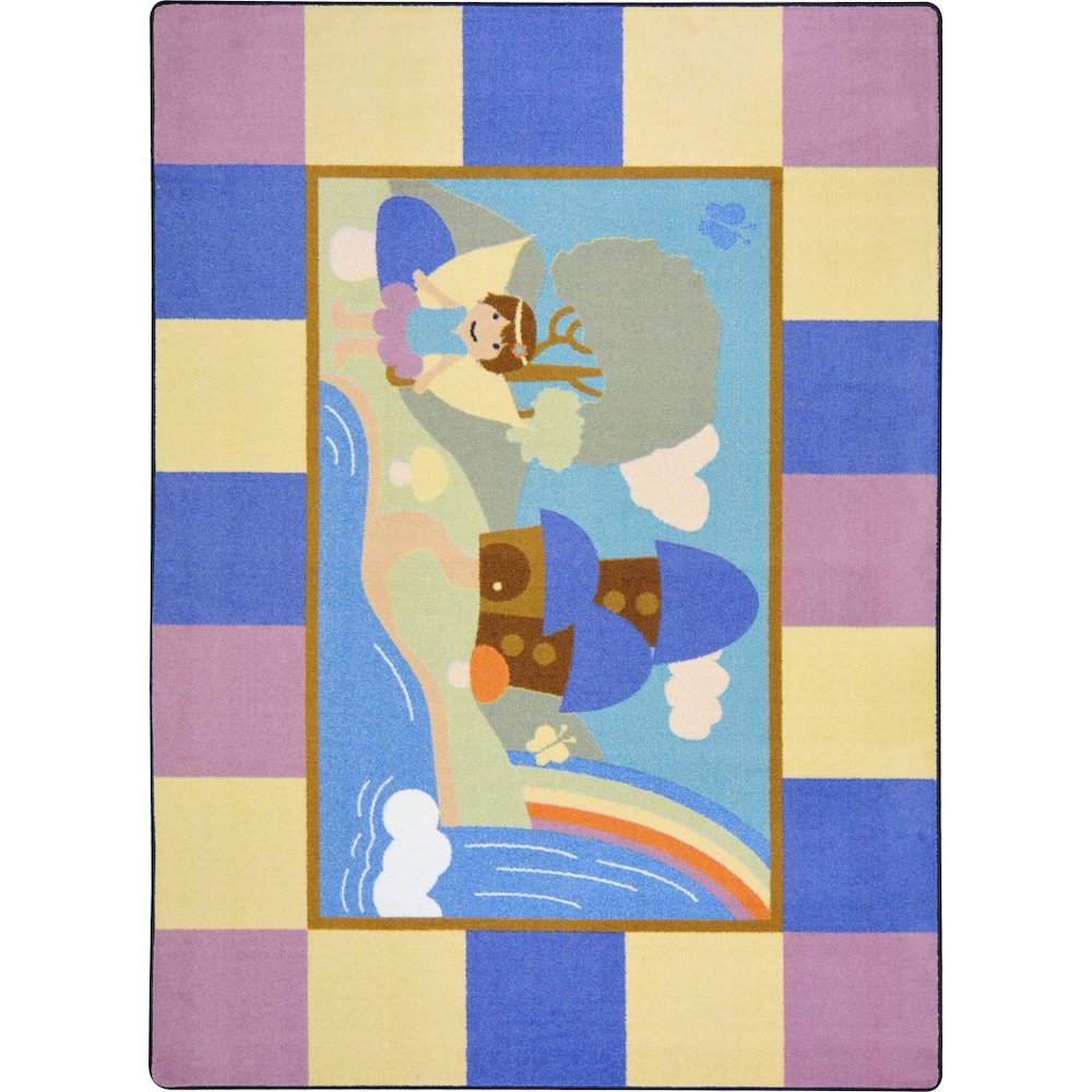 Kid Essentials Lil' Fairy 5'4" x 7'8" Area Rug in Color Multi. Picture 1