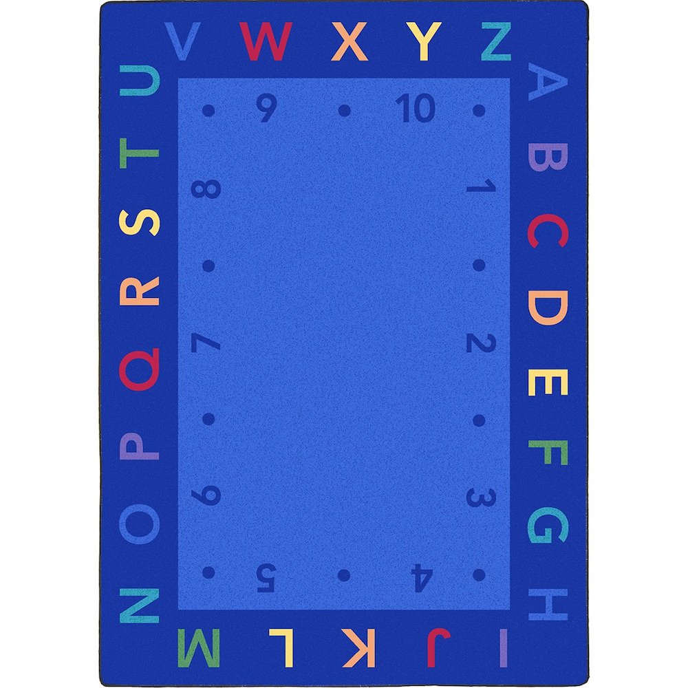 Kid Essentials Lively Letters 7'8" x 10'9" Area Rug in Color Multi. Picture 1