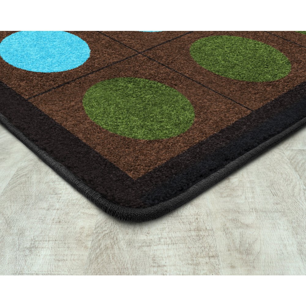 Kid Essentials Lots of Dots 7'8" x 10'9" Area Rug in Color Earthtone. Picture 2