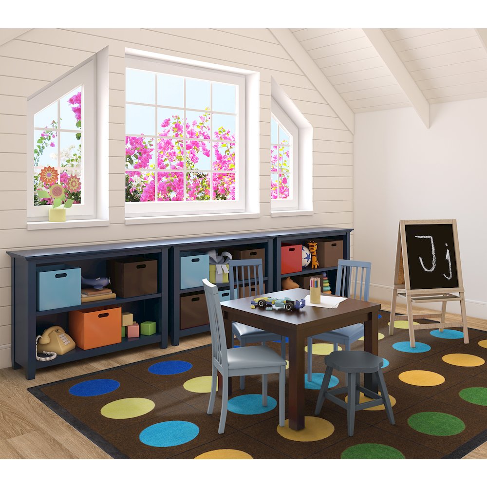 Kid Essentials Lots of Dots 10'9" x 13'2" Area Rug in Color Earthtone. Picture 3
