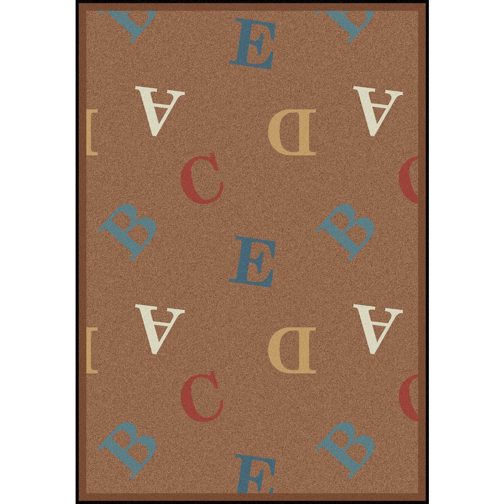 Playful Patterns Love Letters 5'4" x 7'8" Area Rug in Color Antique. Picture 1