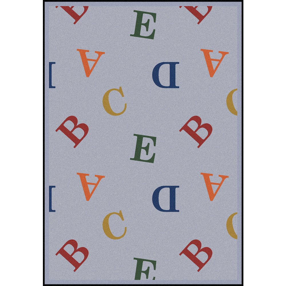 Playful Patterns Love Letters 5'4" x 7'8" Area Rug in Color Chimney Sweep. Picture 1