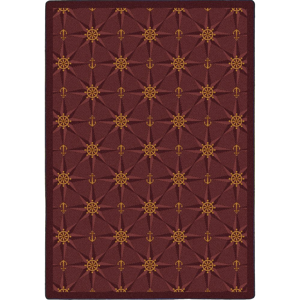 Kaleidoscope Mariner's Tale 5'4" x 7'8" Area Rug in Color Wine. Picture 1