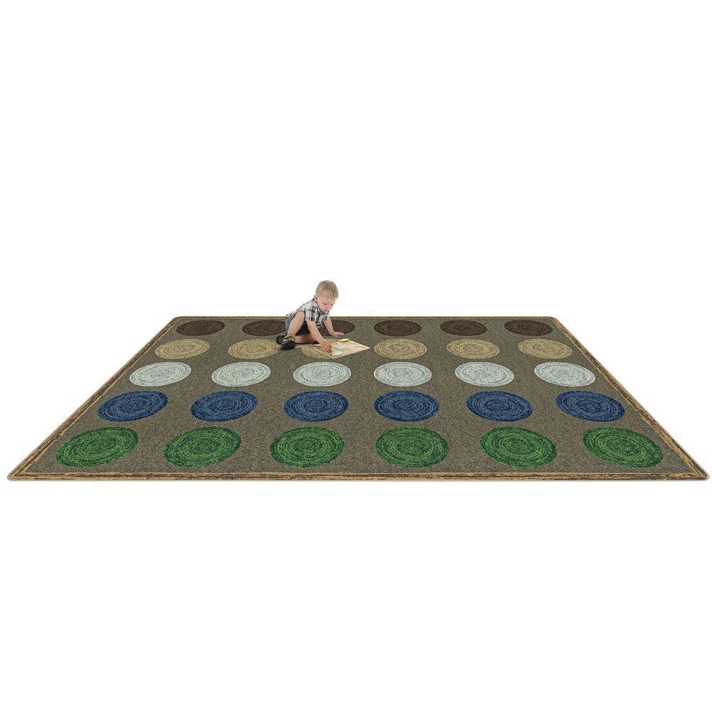 Kid Essentials Mindful Seating 10'9" x 13'2" Area Rug in Color Multi. Picture 2