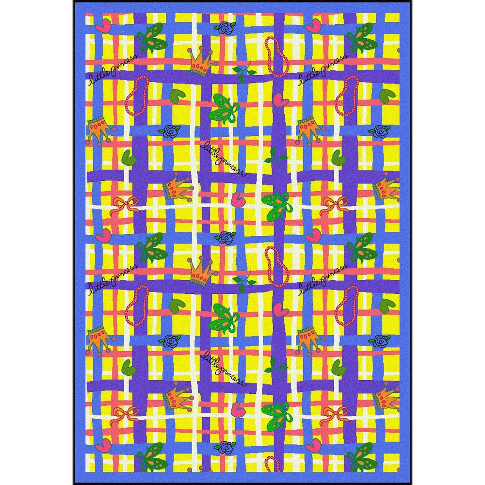 Playful Patterns My Little Princess 5'4" x 7'8" Area Rug in Color Yellow. Picture 1