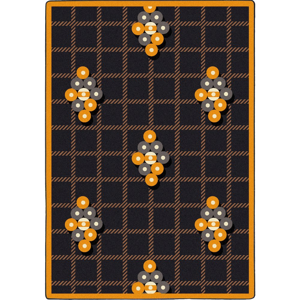Games People Play Nine Ball 5'4" x 7'8" Area Rug in Color Charcoal. Picture 1