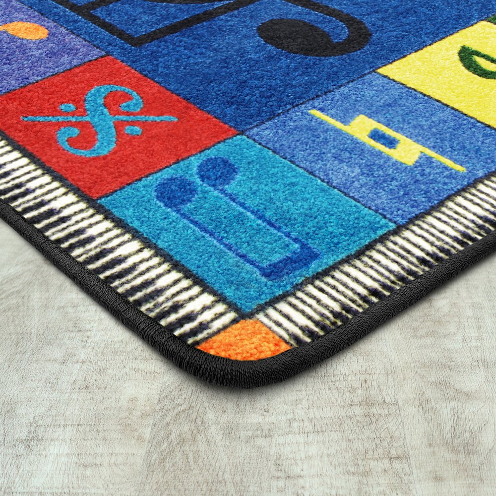 Kid Essentials Note Worthy (Elementary) 7'8" x 10'9" Area Rug in Color Multi. Picture 2
