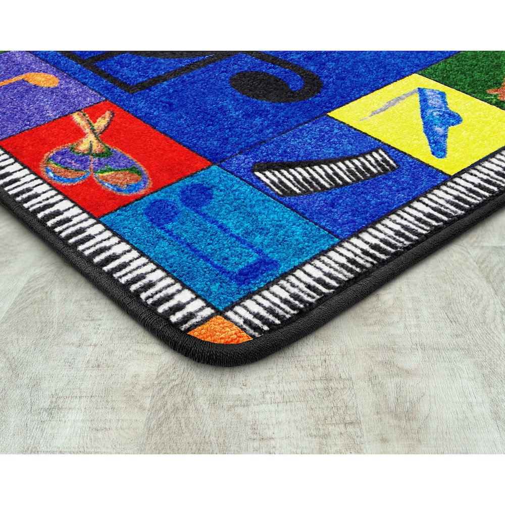 Kid Essentials Note Worthy (Preschool) 7'8" x 10'9" Area Rug in Color Multi. Picture 2