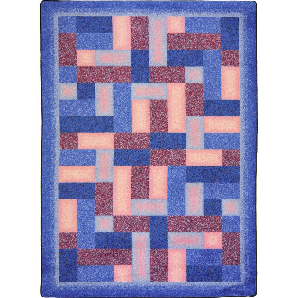 Kid Essentials Off Beat 5'4" x 7'8" Area Rug in Color Purple. Picture 1