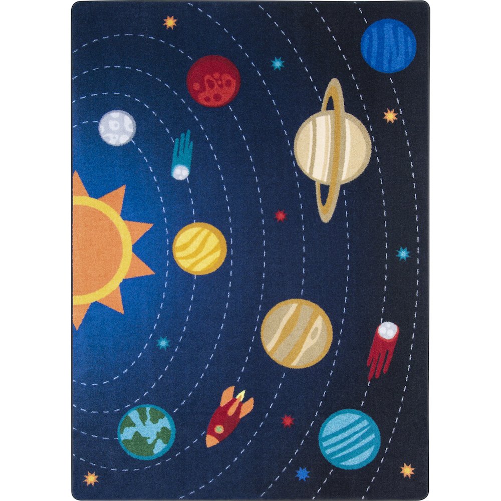 Kid Essentials Out of this World 7'8" x 10'9" Area Rug in Color Multi. Picture 1