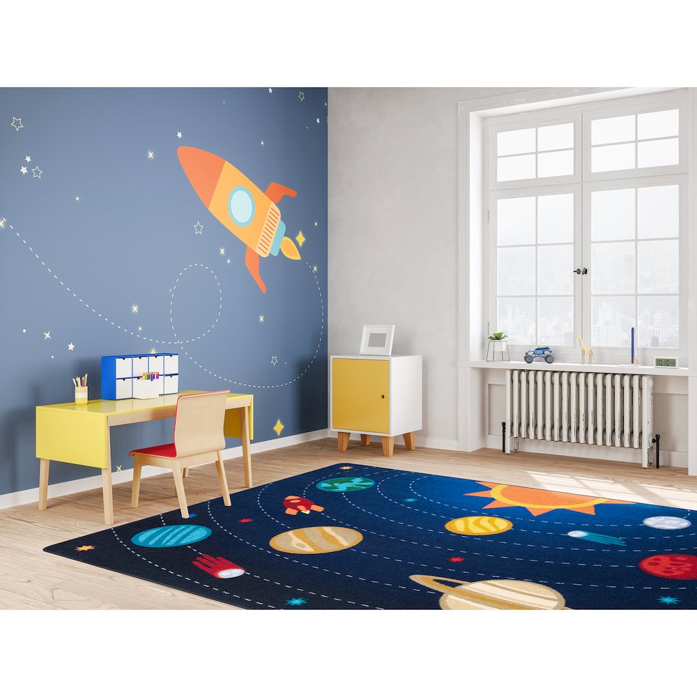 Kid Essentials Out of this World 7'8" x 10'9" Area Rug in Color Multi. Picture 5