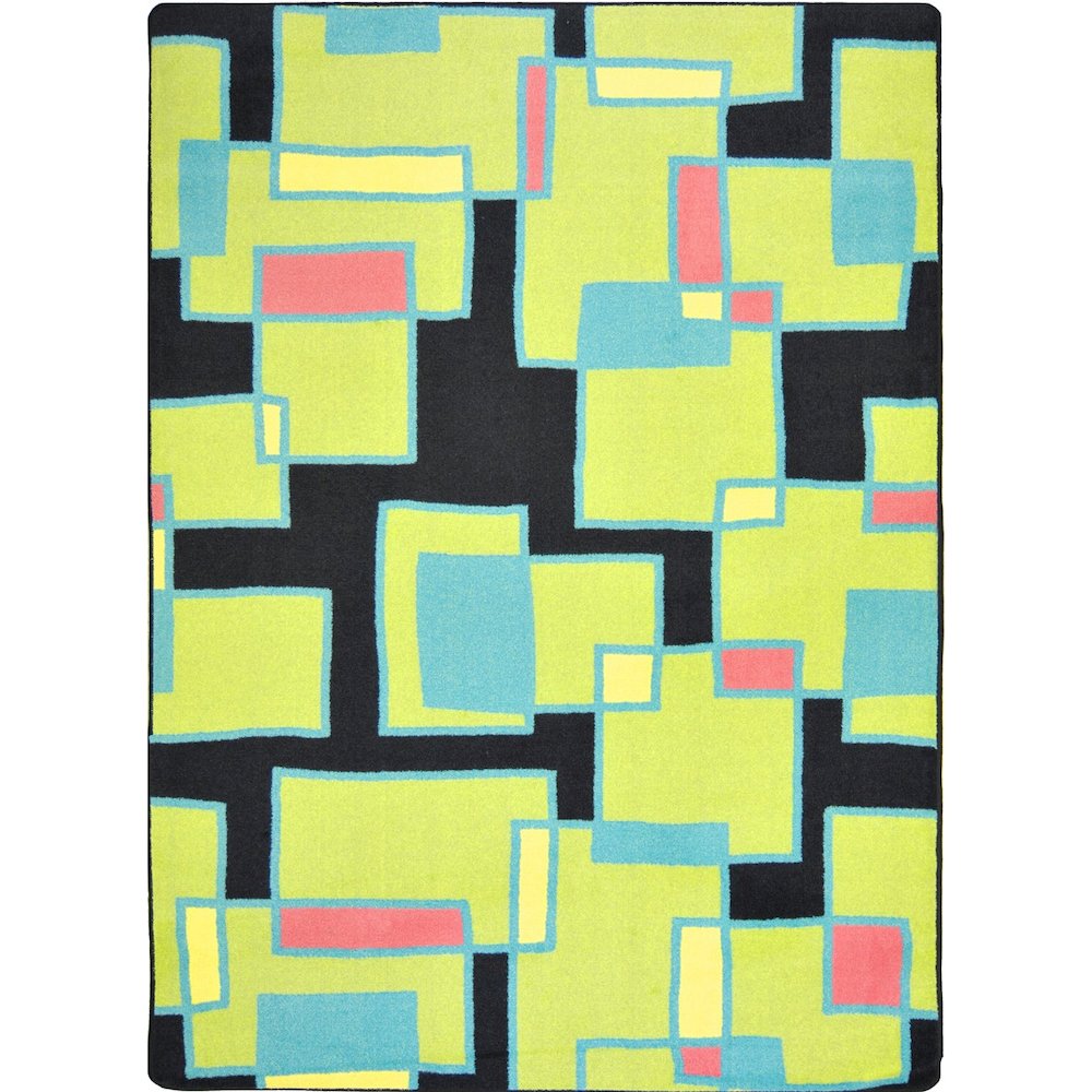 Kid Essentials Outside the Box 5'4" x 7'8" Area Rug in Color Tropical. Picture 1