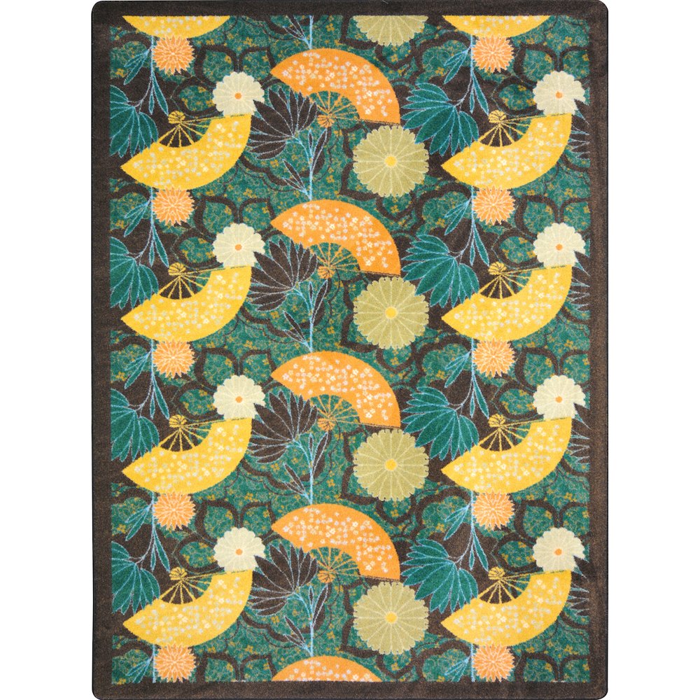 Kaleidoscope Pacific Rim 7'8" x 10'9" Area Rug in Color Teal. Picture 1