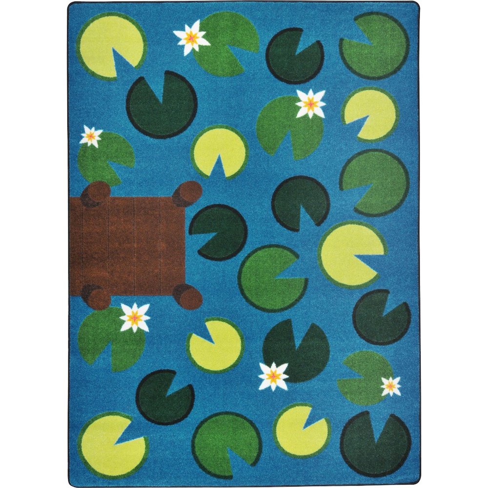 Kid Essentials Playful Pond 5'4" x 7'8" Area Rug in Color Multi. Picture 1