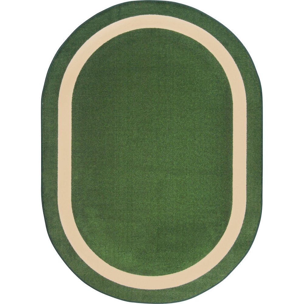 Kid Essentials Portrait 7'8" x 10'9" Oval Area Rug in Color Greenfield. Picture 1