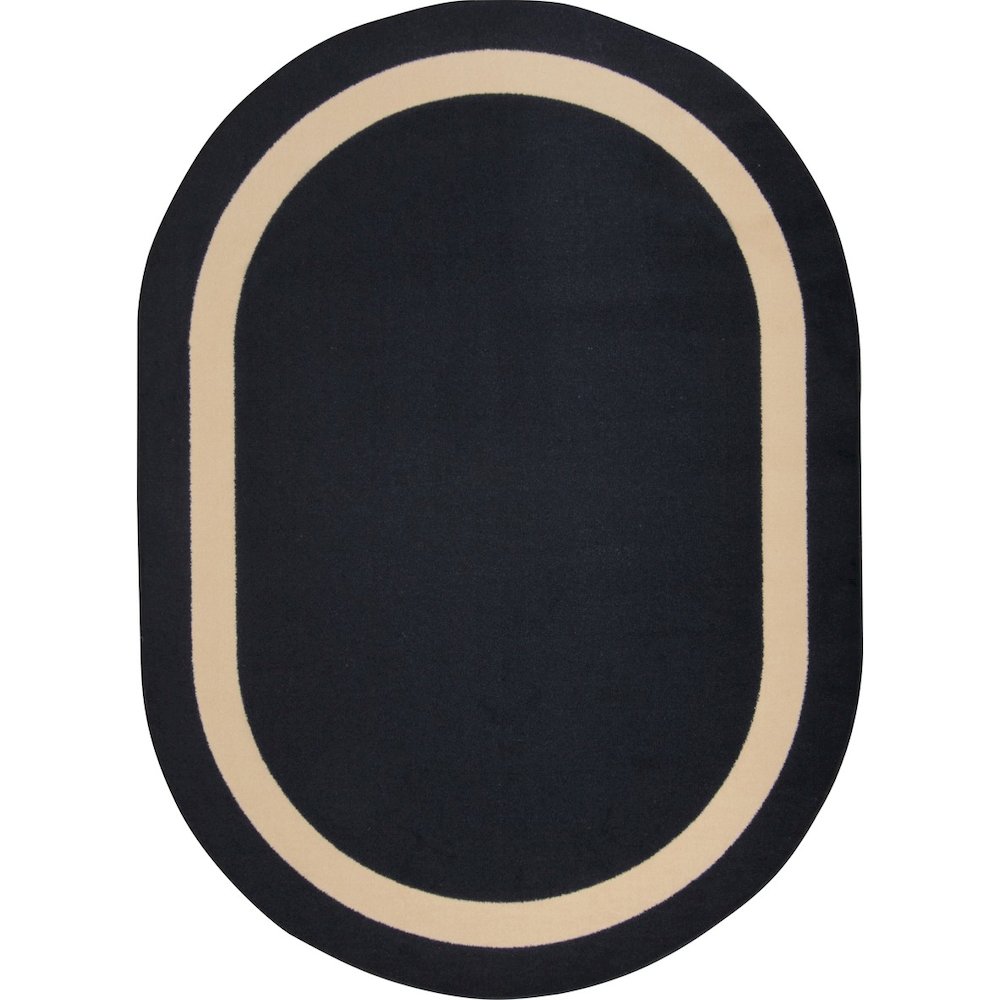 Kid Essentials Portrait 7'8" x 10'9" Oval Area Rug in Color Onyx. Picture 1