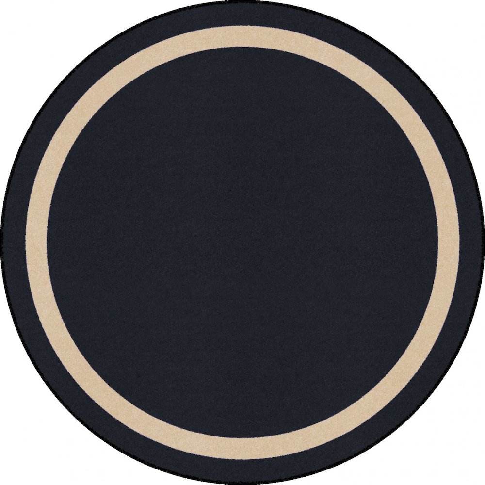 Kid Essentials Portrait 5'4" Round Area Rug in Color Onyx. Picture 1
