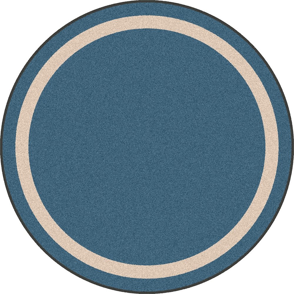 Kid Essentials Portrait 5'4" Round Area Rug in Color Seaside. Picture 1