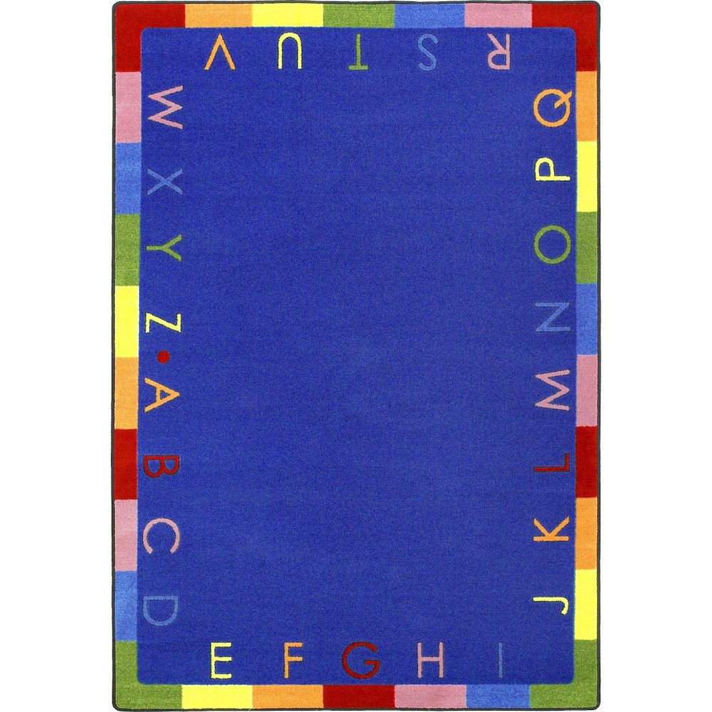 Kid Essentials Rainbow Alphabet 5'4" x 7'8" Area Rug in Color Primary. Picture 1
