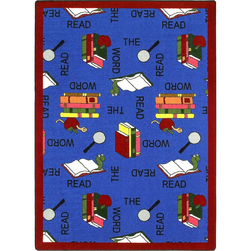 Kid Essentials Read the Word 5'4" x 7'8" Area Rug in Color Multi. Picture 1