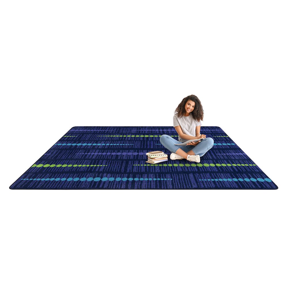 Kid Essentials Recoil 5'4" x 7'8" Area Rug in Color Violet. Picture 4