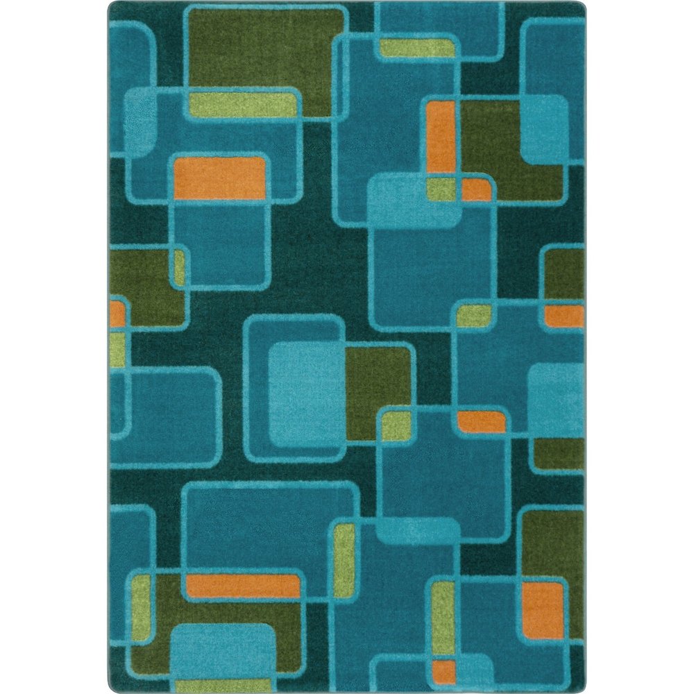 Kid Essentials Reflex 5'4" x 7'8" Area Rug in Color Citrus. Picture 1
