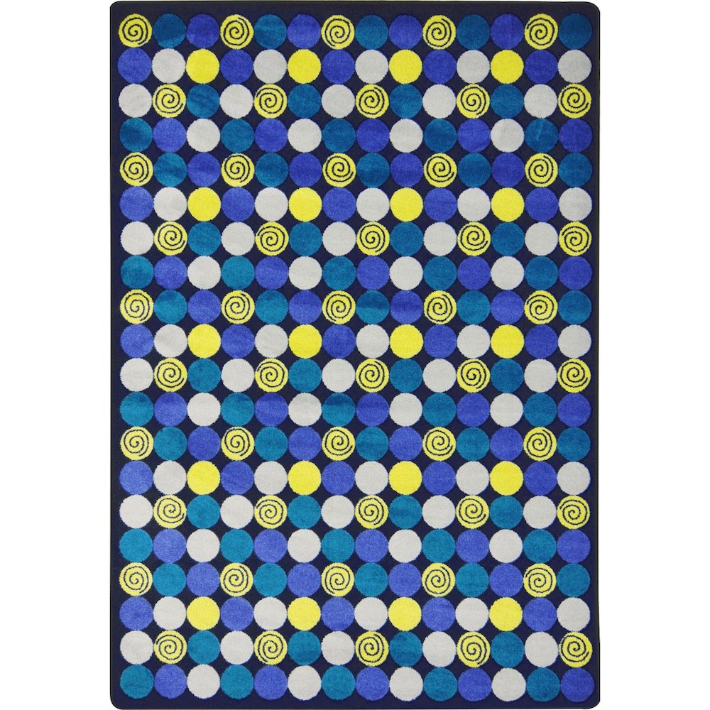 Kid Essentials Roundabout 5'4" x 7'8" Area Rug in Color Blue. Picture 1