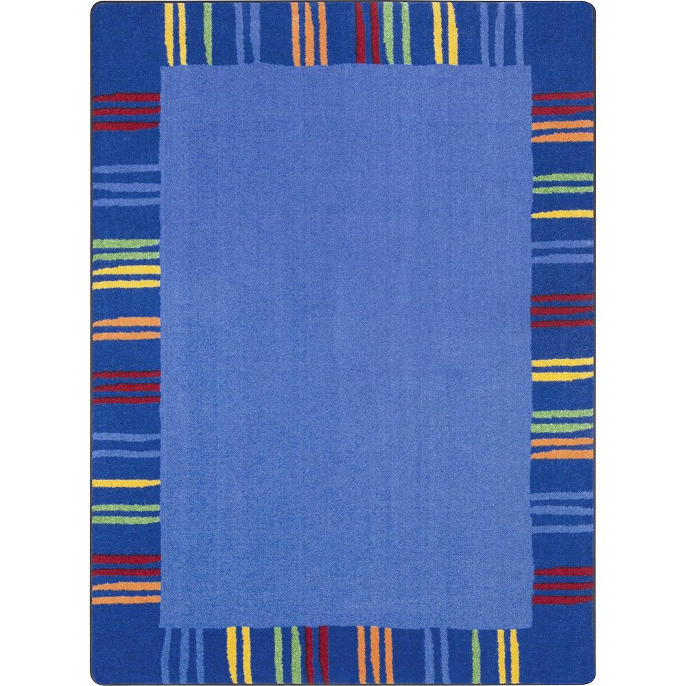 Kid Essentials Seeing Stripes 7'8" x 10'9" Area Rug in Color Rainbow. Picture 1