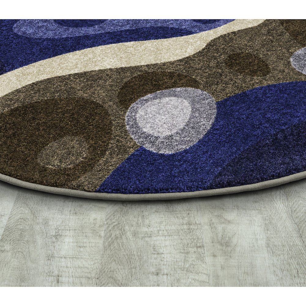 Serenity Brook 5'4" Round Area Rug in Color Multi. Picture 2