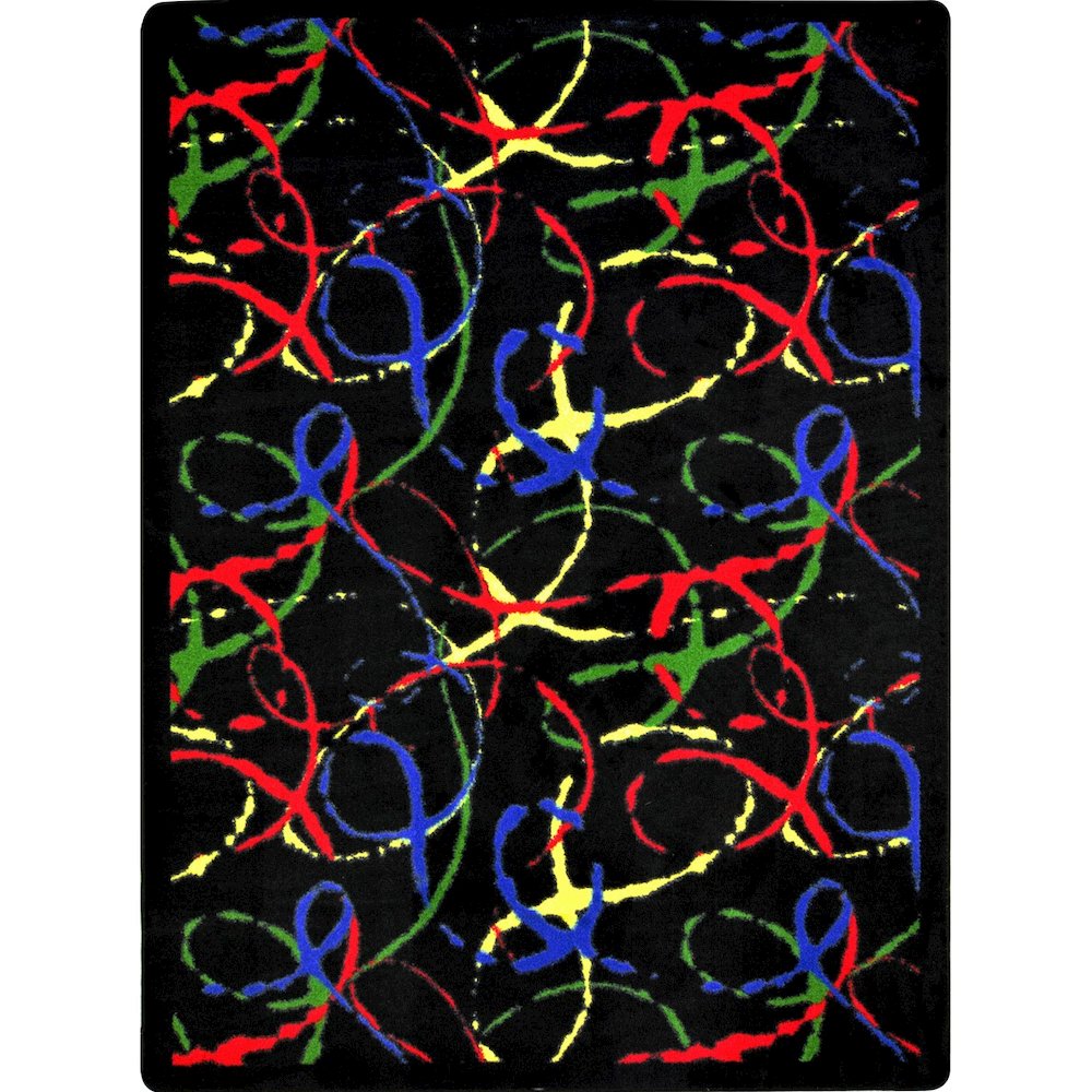 Kaleidoscope Silly String 5'4" x 7'8" Area Rug in Color Multi. Picture 1