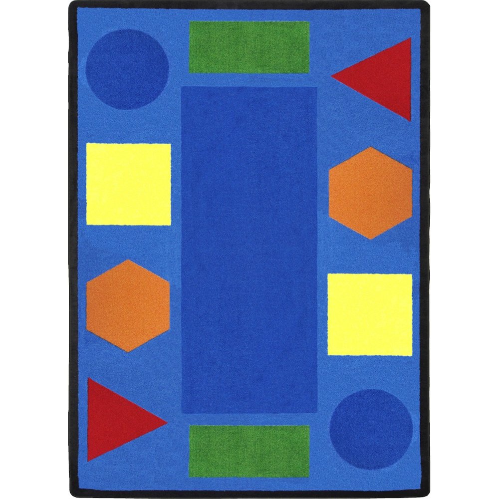 Kid Essentials Sitting Shapes 7'8" x 10'9" Area Rug in Color Multi. Picture 1