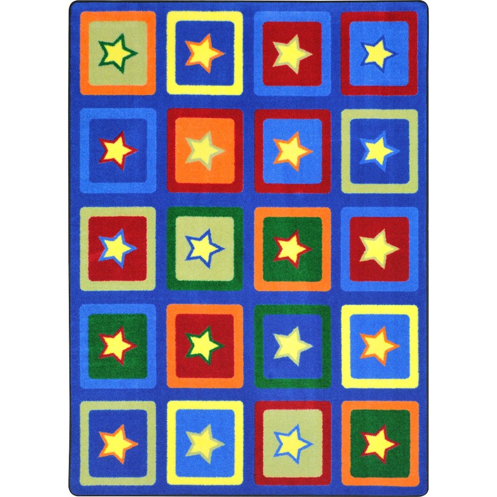 Kid Essentials Sitting Stars 7'8" x 10'9" Area Rug in Color Multi. Picture 1