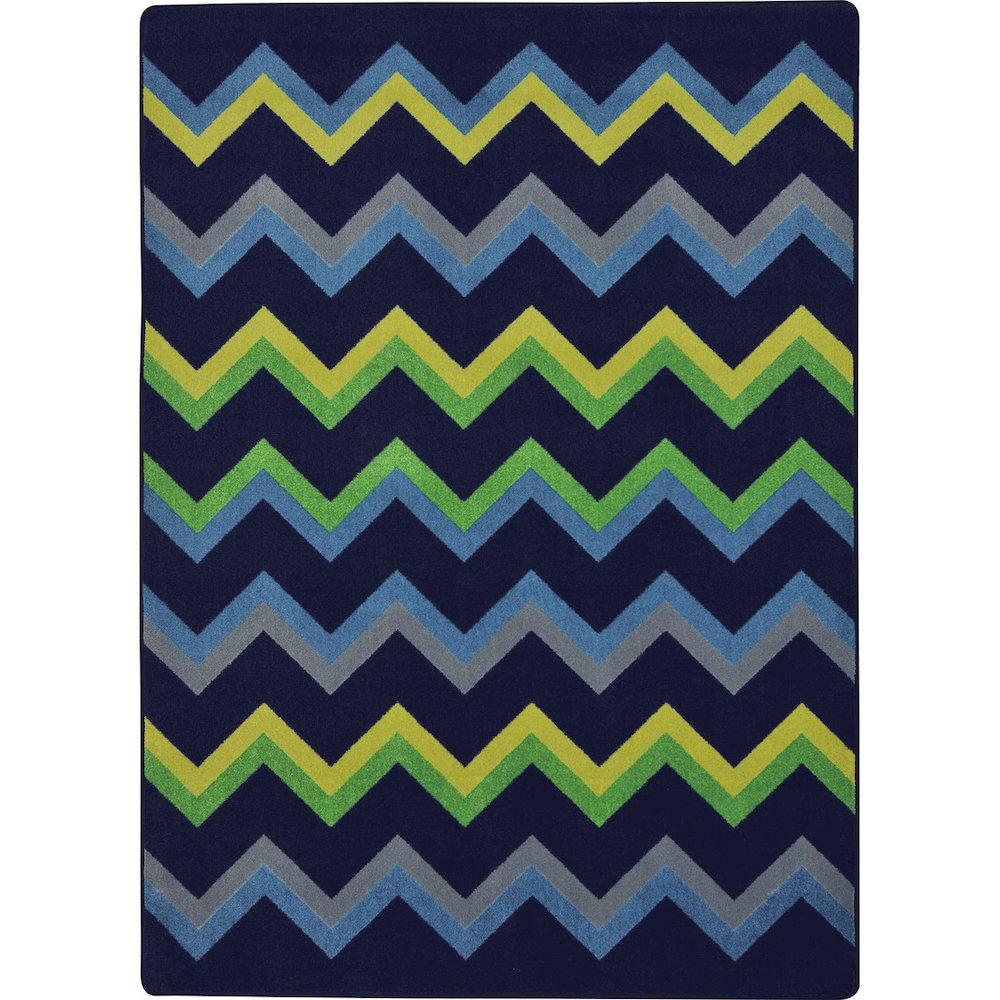 Kid Essentials Sonic 7'8" x 10'9" Area Rug in Color Navy. Picture 1