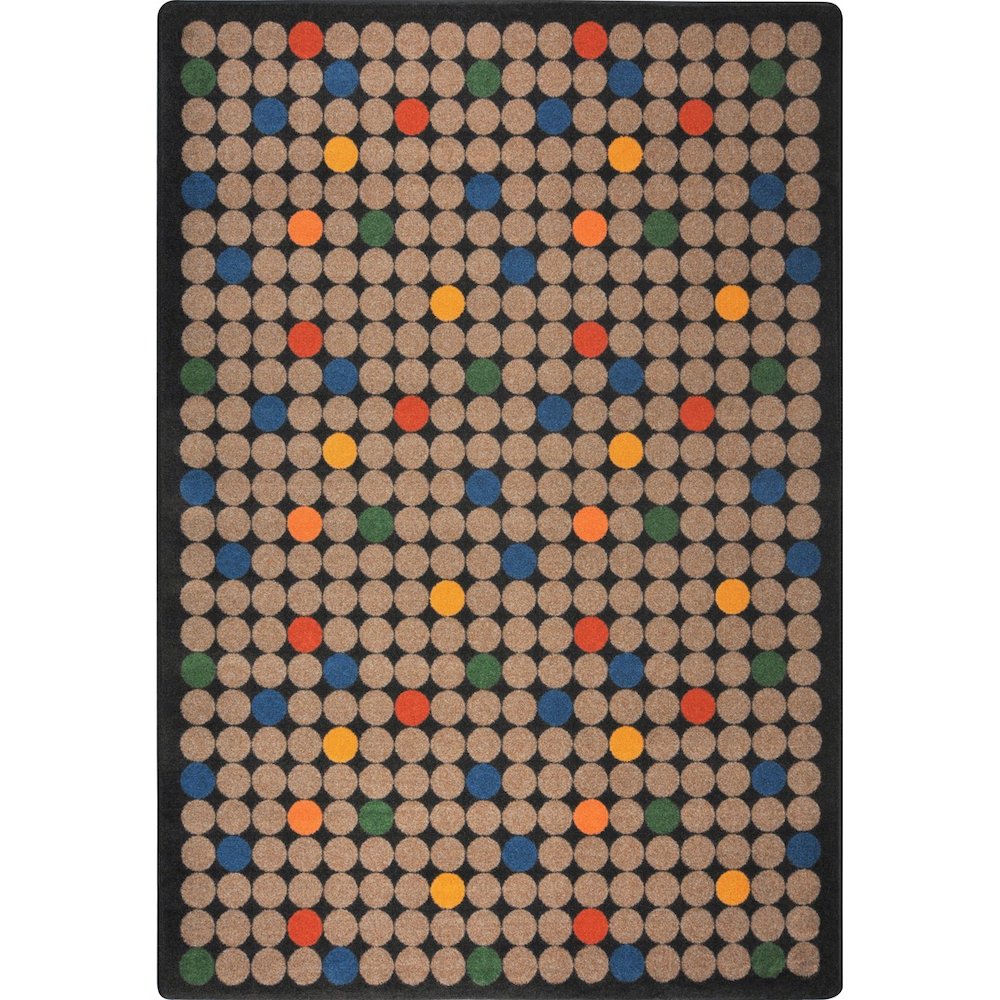 Playful Patterns Spot On 5'4" x 7'8" Area Rug in Color Antique. Picture 1