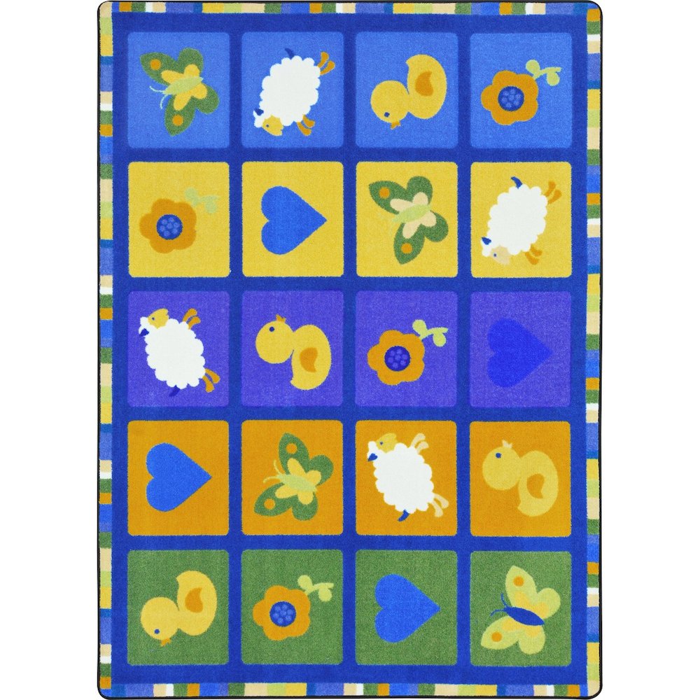 Kid Essentials Spring Things 7'8" x 10'9" Area Rug in Color Multi. Picture 1