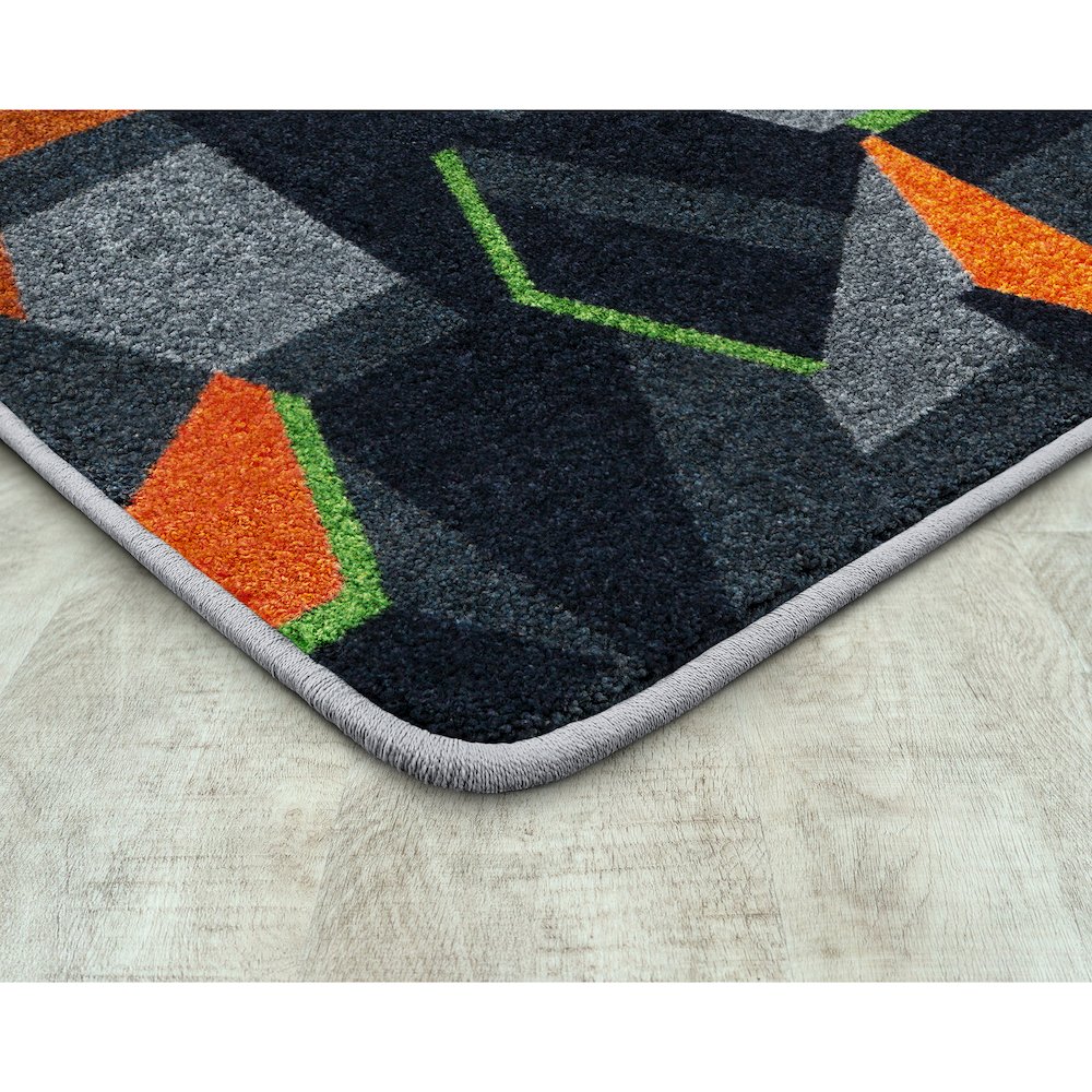 Kid Essentials Stealth 7'8" x 10'9" Area Rug in Color Tangerine. Picture 2