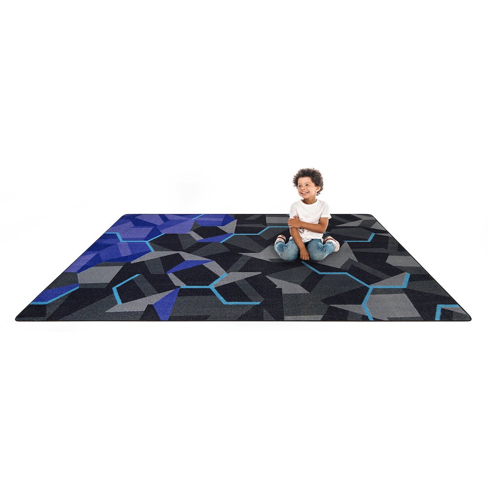 Kid Essentials Stealth 7'8" x 10'9" Area Rug in Color Violet. Picture 5