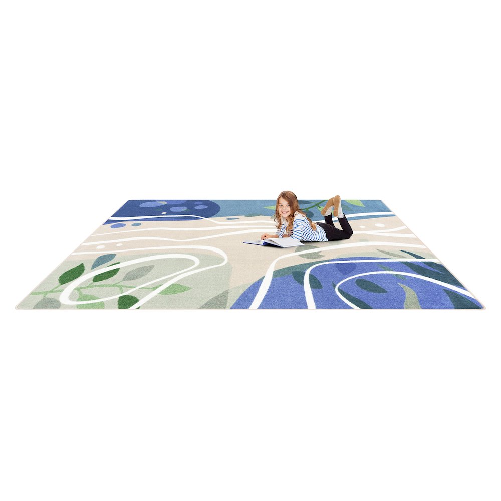 Still Waters 7'8" x 10'9" Area Rug in Color Multi. Picture 4