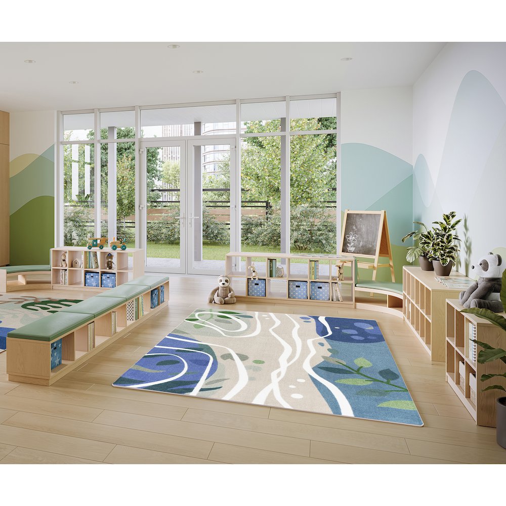 Still Waters 7'8" x 10'9" Area Rug in Color Multi. Picture 3
