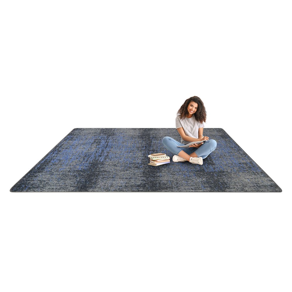 Kid Essentials Surface Tension 5'4" x 7'8" Area Rug in Color Marine. Picture 4