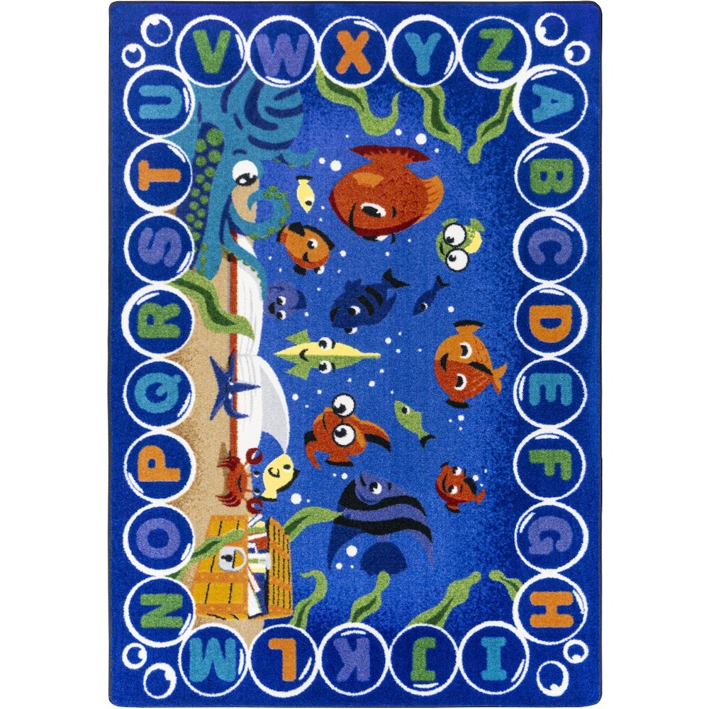Kid Essentials Underwater Readers 7'8" x 10'9" Area Rug in Color Multi. Picture 1