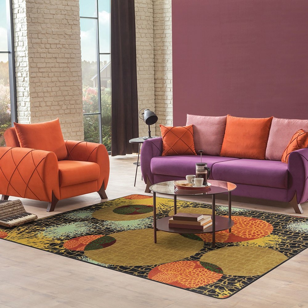 First Take Vantage Point 5'4" x 7'8" Area Rug in Color Autumn. Picture 3