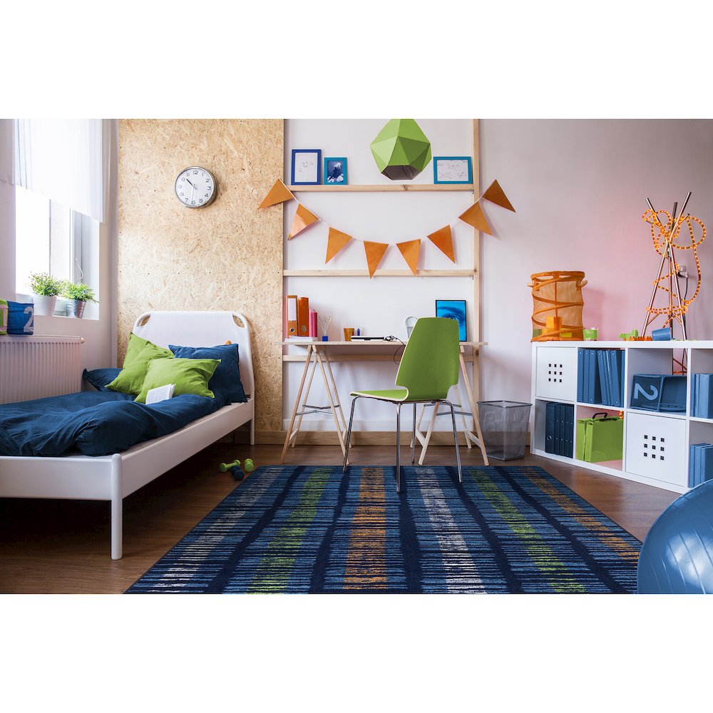 Kid Essentials Verve 5'4" x 7'8" Area Rug in Color Citrus. Picture 3