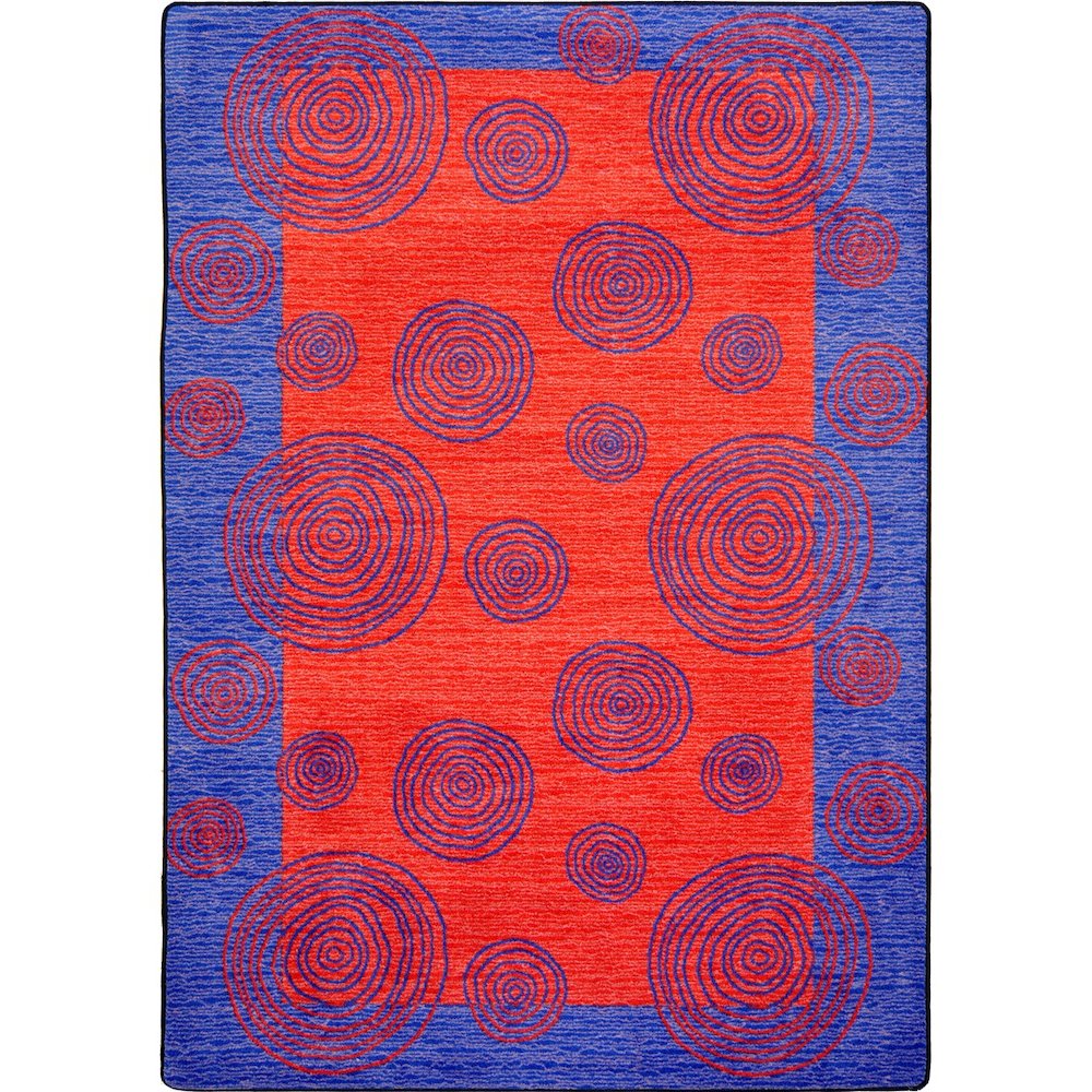 Kid Essentials Whimzi 5'4" x 7'8" Area Rug in Color Red. Picture 1