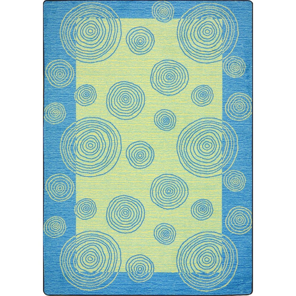 Kid Essentials Whimzi 5'4" x 7'8" Area Rug in Color Teal. Picture 1
