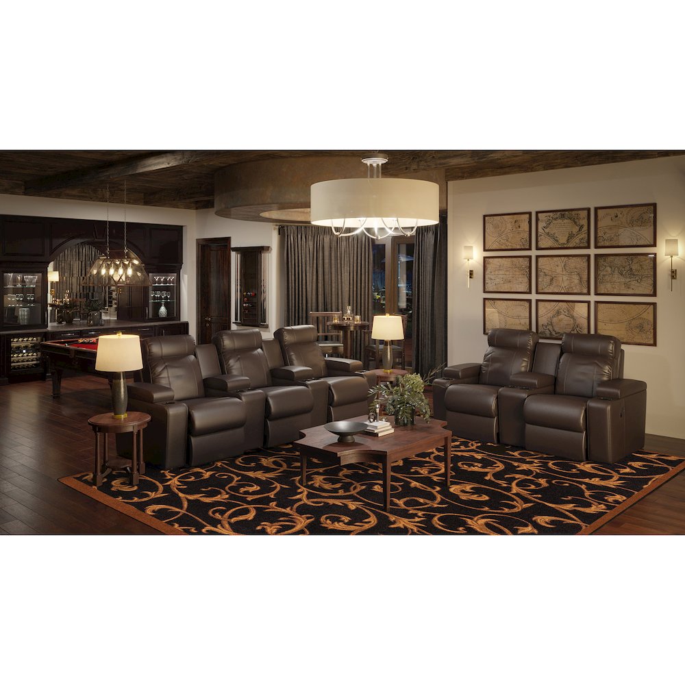 Any Day Matinee Acanthus 7'8" x 10'9" Area Rug in Color Brown. Picture 2