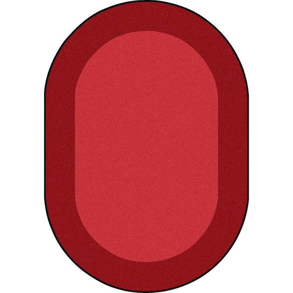 Kid Essentials All Around 10'9" x 13'2" Oval Area Rug in Color Red. Picture 1