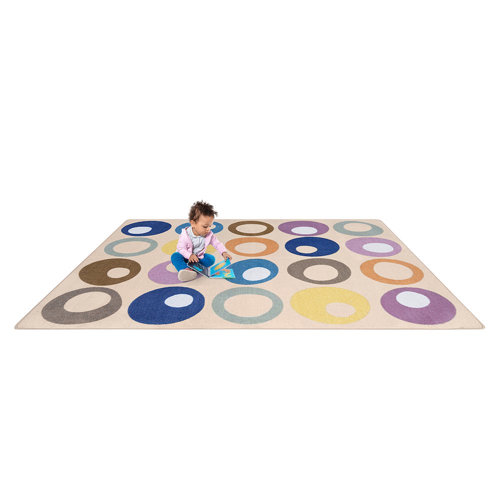 All Together Now 10'9" x 13'2" Area Rug in Color Beige. Picture 4